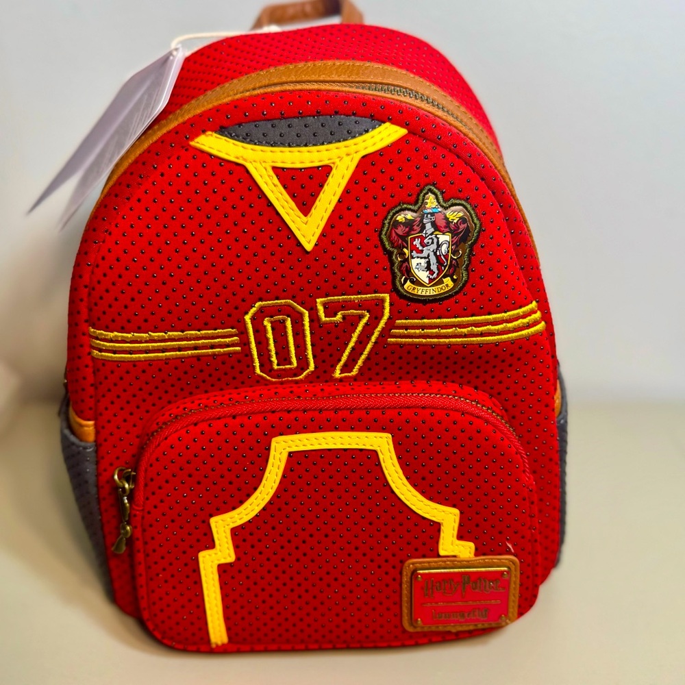 NWT. Loungefly Harry Potter Quidditch Uniform Cosplay mini backpack.